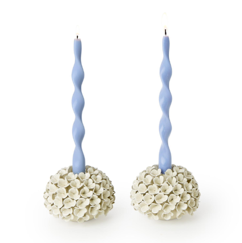 Hydrangea Flower Bud Vases / Taper Candle Holders